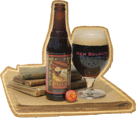 [ Img] - 1554 Enlightened Black Ale - New Belgium Brewing (450x392), Png Download