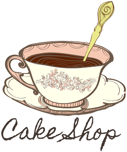 Coffee Clipart Tea Cake - Vintage Cake Shop Logo (500x550), Png Download