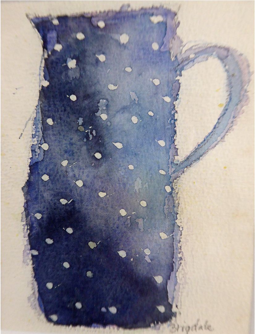 Blue Jug, Watercolour, Harriet Brigdale - Watercolor Painting (1080x1080), Png Download