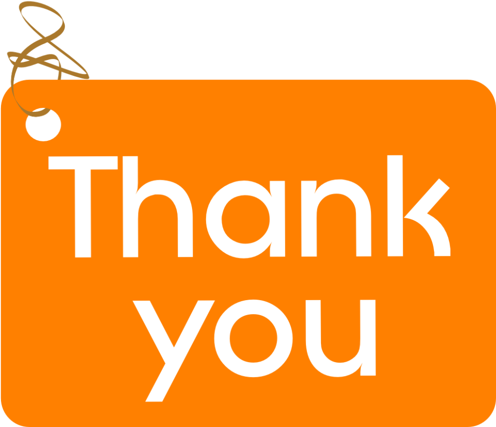 750,000 Thank Yous - Thank You Orange Color (1022x862), Png Download