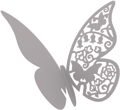 Black And White Butterfly 3d (960x540), Png Download