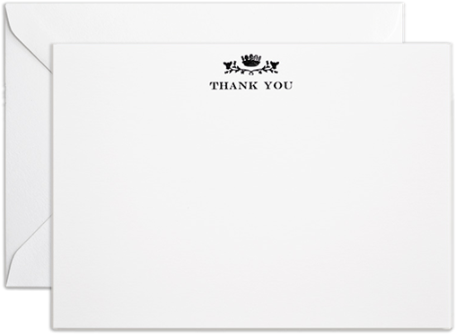 Thank You Card Black - Envelope (600x600), Png Download