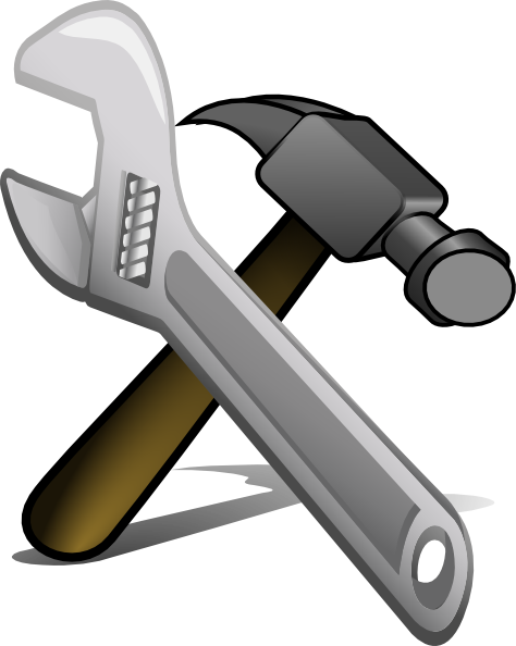 Small - Cartoon Hammer And Screwdriver (474x594), Png Download