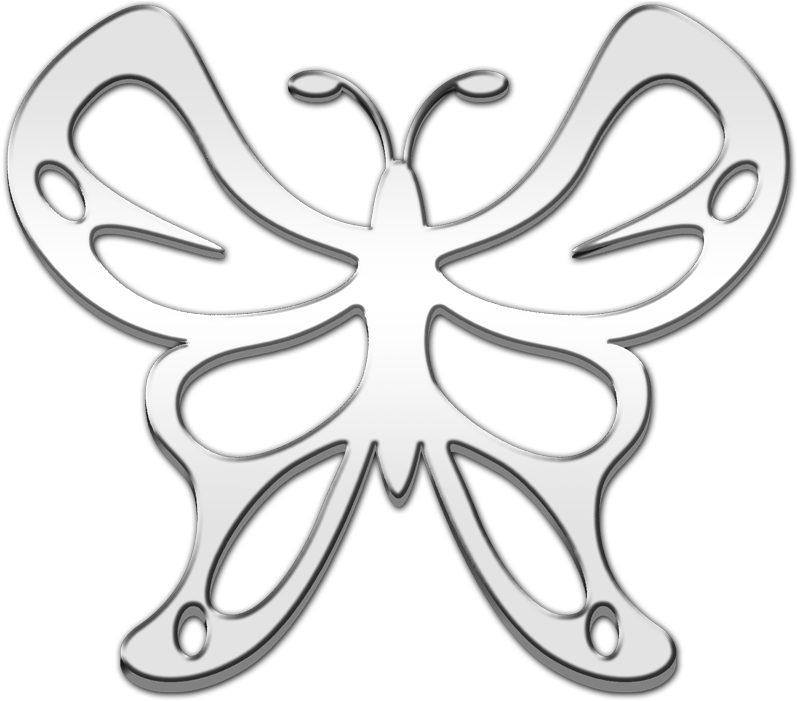 Cruiser Accessories Butterfly Automotive Decal, Chrome (896x800), Png Download