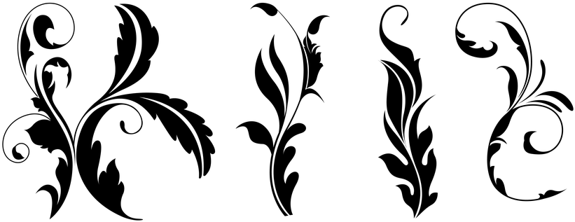 Victorian, Art Deco, Corner, Border - Decorazioni Png Art Nouveau (850x340), Png Download