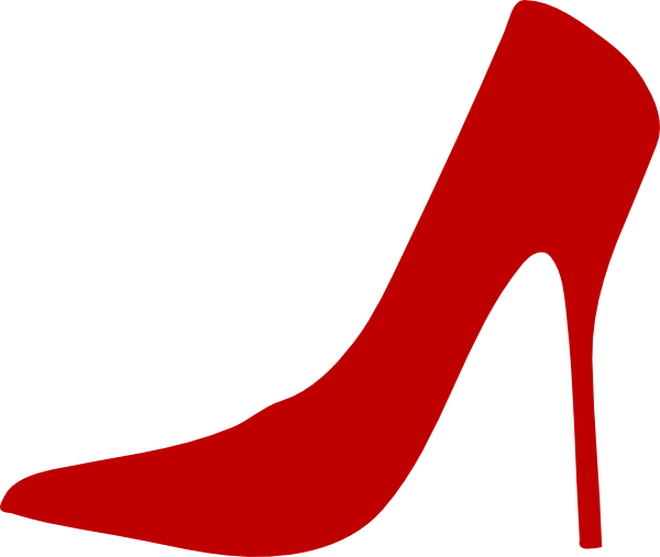 Red Shoe Clip Art At Clipart - Red Heel Clip Art (600x507), Png Download