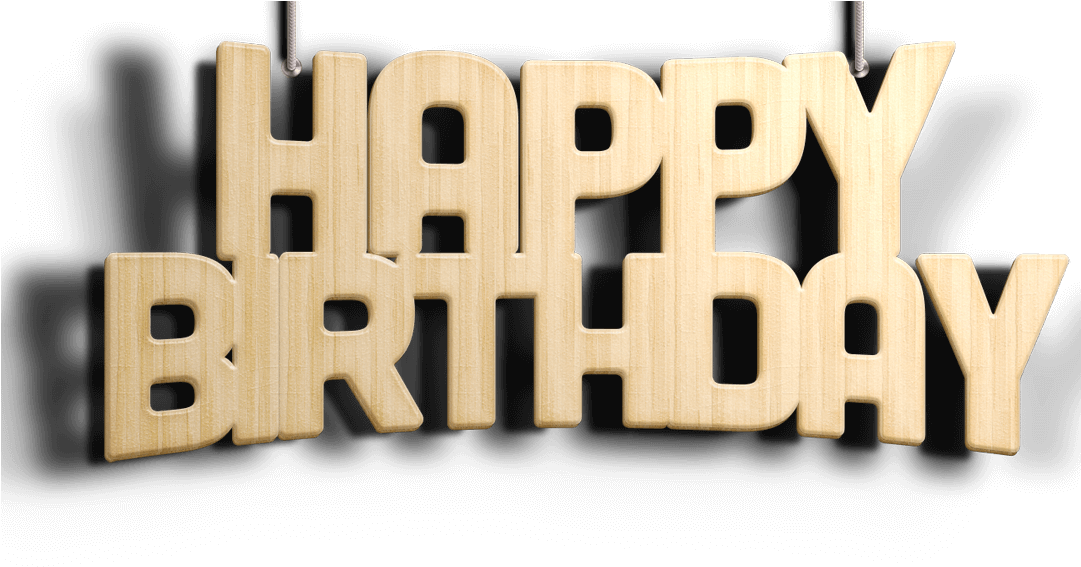 3d Wood - Transparent Happy Birthday 3d (1080x1920), Png Download