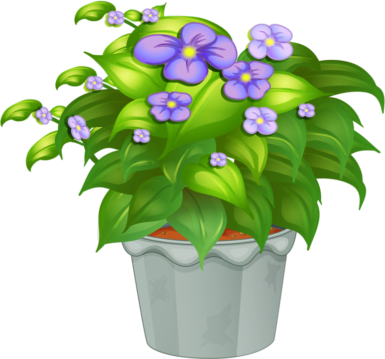 Potted Tulips Vector Art - Flower Pot Art Png (800x775), Png Download