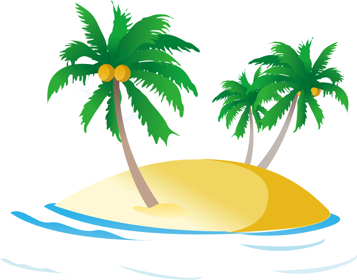 Sea Ocean Royalty-free Clip Art - Coconut Tree Clipart Png (1181x1181), Png Download