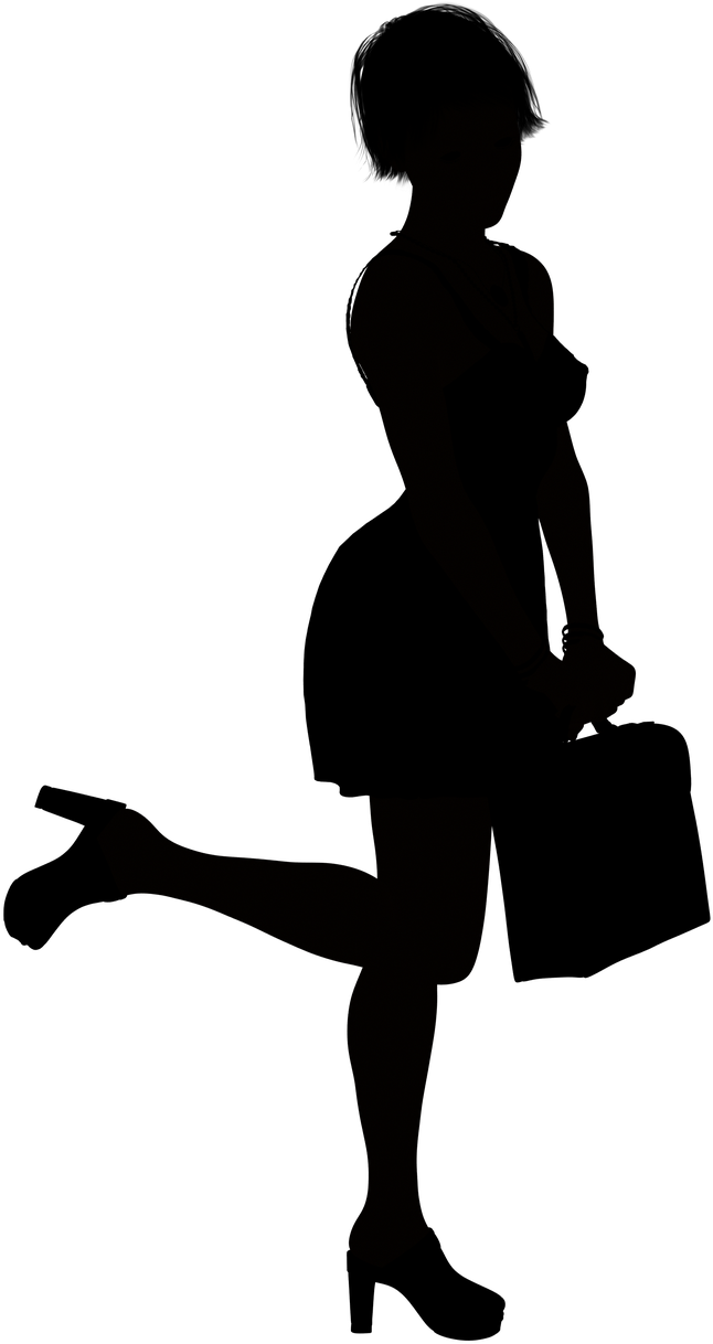 Secretary Silhouette (719x1280), Png Download