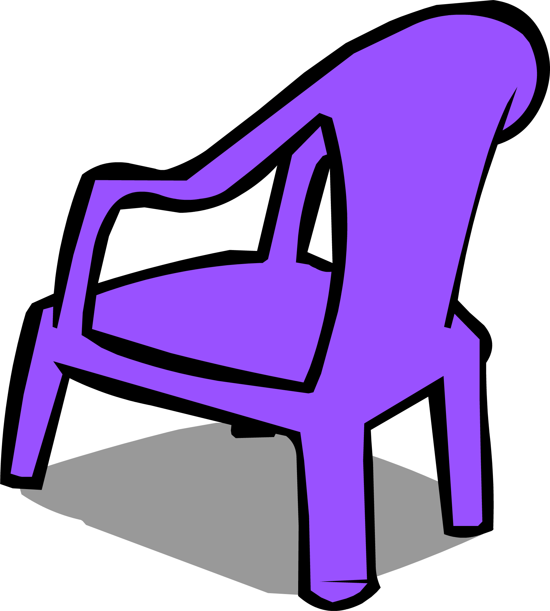 Purple Plastic Chair Sprite 003 - Chair (1850x2055), Png Download