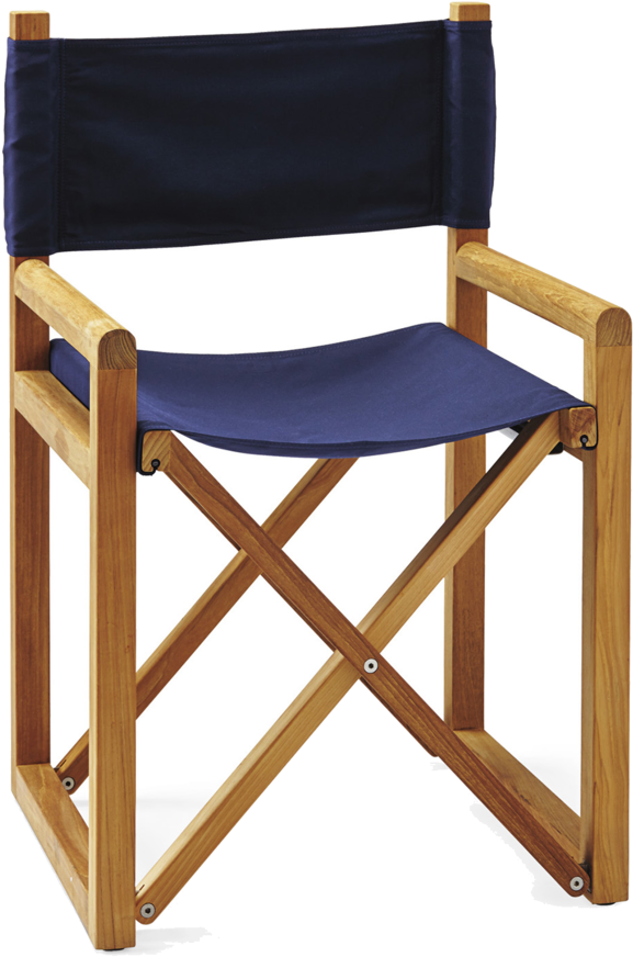 Navy Director's Chair - Serena & Lily Director's Chair Solid Canvas Navy (1000x1250), Png Download