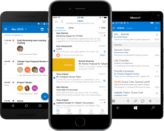 Mobile Hero Phones 04d01c9d6b 1 - Outlook For Iphone Interface (531x425), Png Download