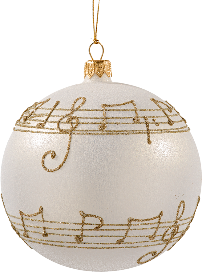 Christmas Bauble With Musical Notes , 8 Cm - Rothenburg Ob Der Tauber (1000x1000), Png Download