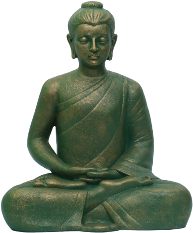 Antique Buddha Statue (413x499), Png Download