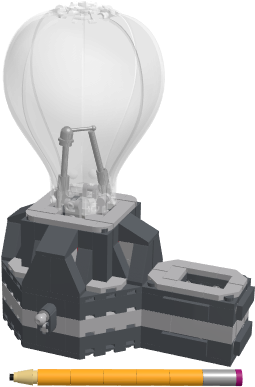 Light Bulb And Pencil Holder - Cable Car (709x465), Png Download