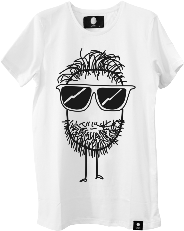 Best Selling Beard T-shirt Design By Quipster - White Tee Shirt Design (816x1024), Png Download