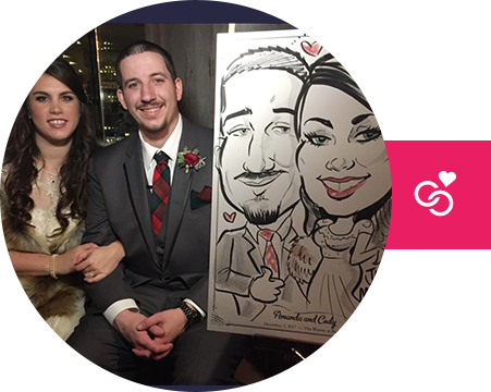 Classic Caricatures At A Wedding Reception - Epiphany (451x360), Png Download