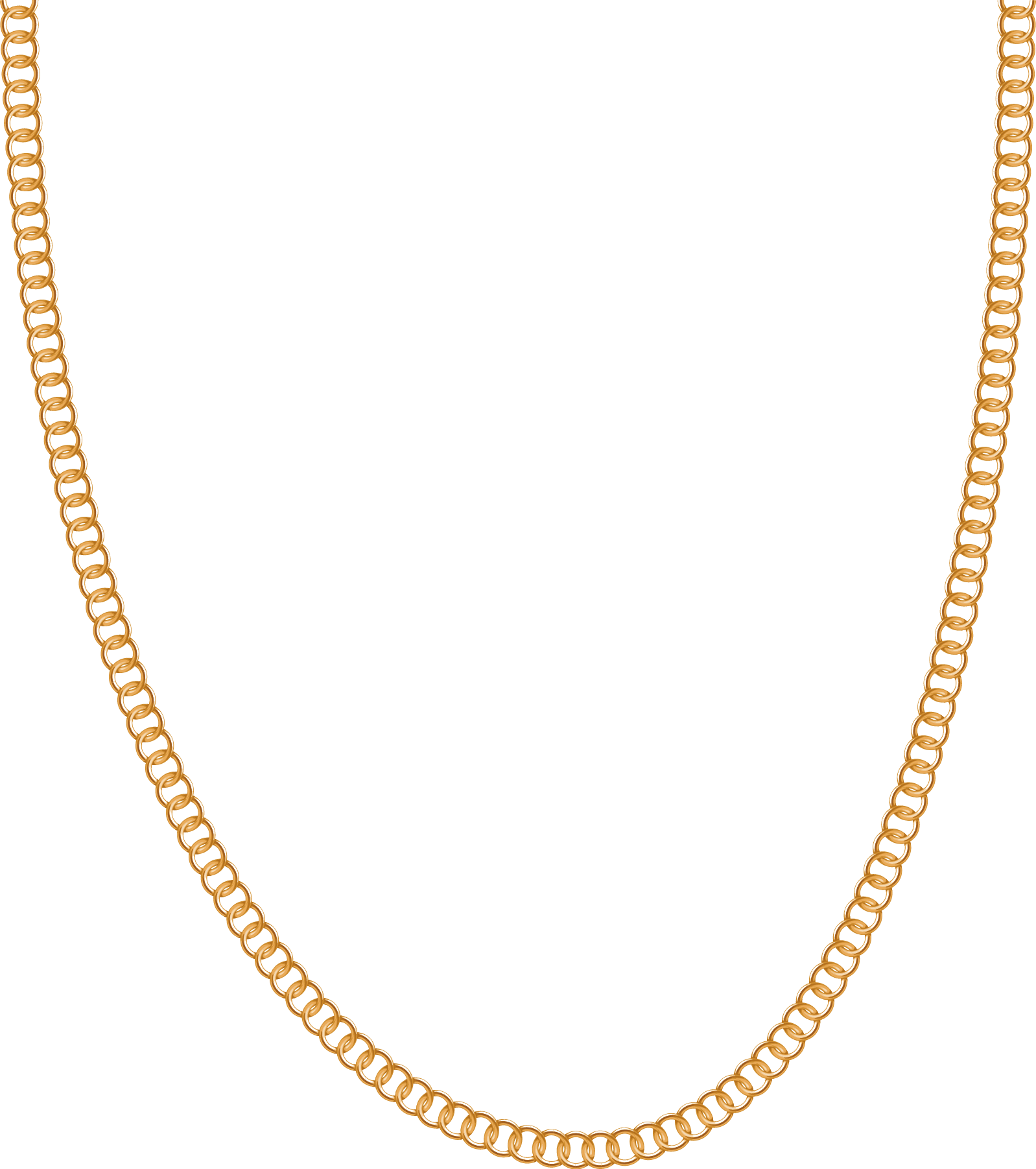Necklace Jewellery Gold Chain Carat - Gold Necklace Vector Png (1598x1803), Png Download