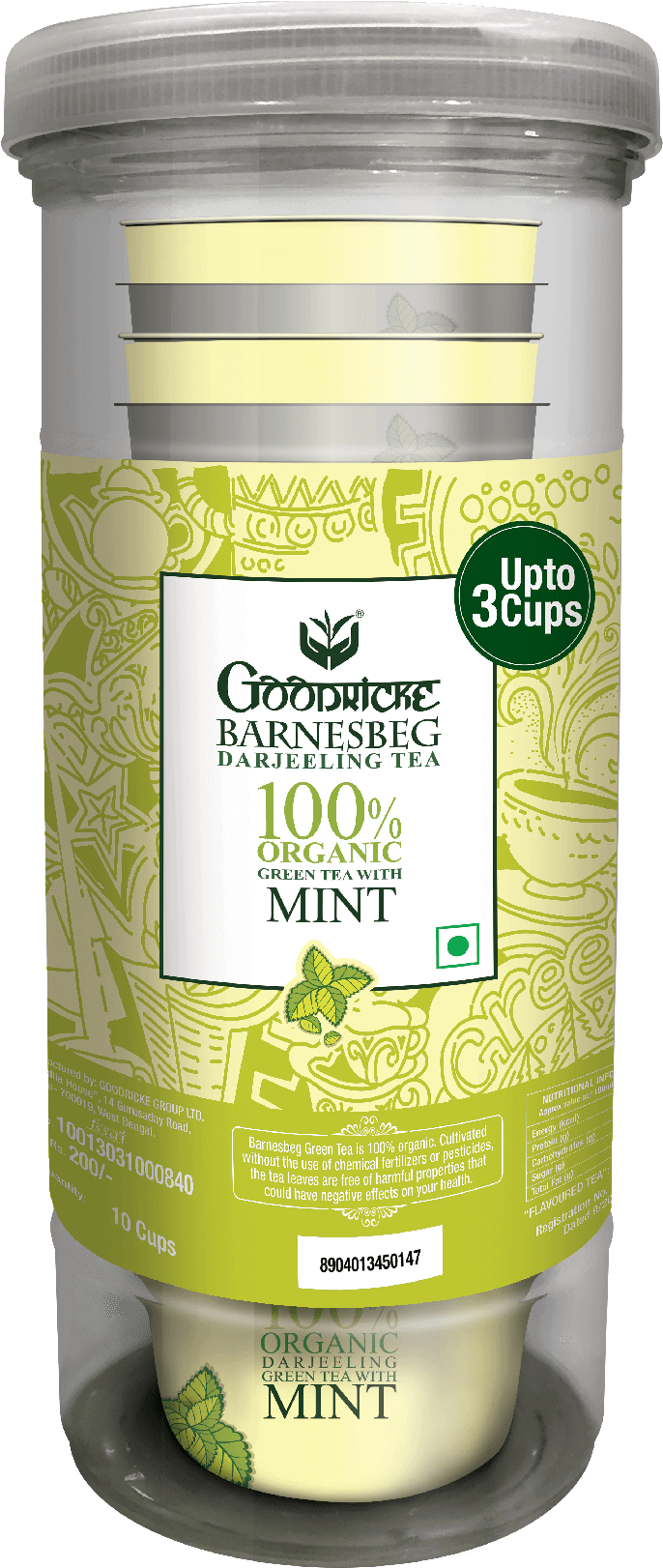 Barnesbeg Tea-mint Cup - Tea (2133x2133), Png Download