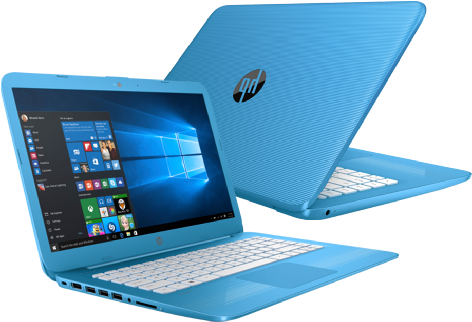 Hp 14" Stream 14-ax010nr Notebook (aqua Blue) (1000x1000), Png Download