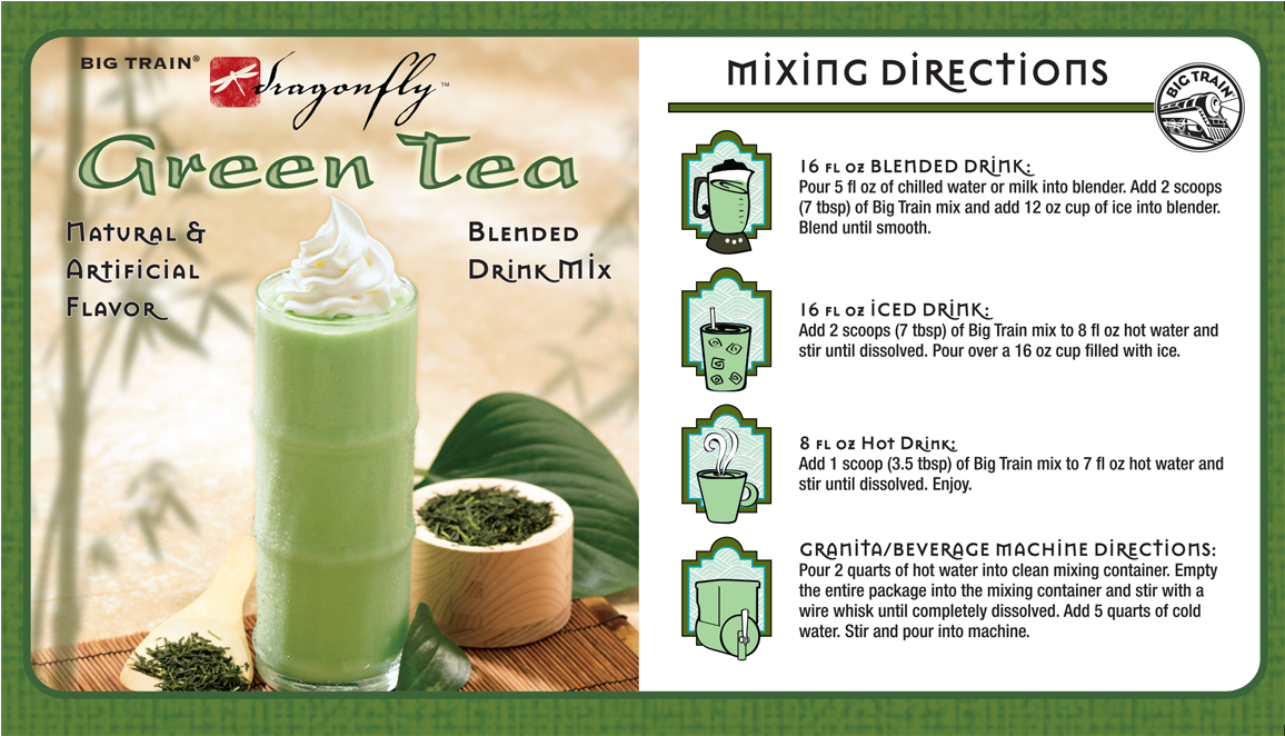 Bt Dragon Fly Green Tea Cs 5 3 01-0350 Big Train Smoothie (1200x1200), Png Download