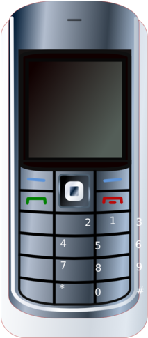 Cell Phone - Cell Phone Clipart (256x484), Png Download
