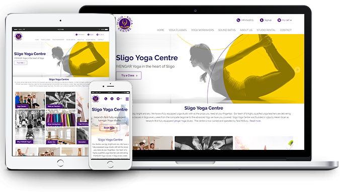 Website Design For Sligo Yoga Centre - Web Page (676x383), Png Download