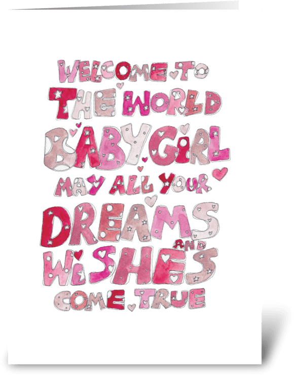 Welcome To The World Baby Girl Greeting Card - Welcome To The World Baby Girl Wishes (700x792), Png Download