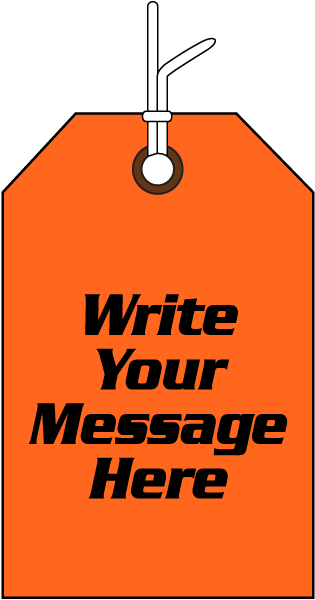 Blank Orange Paper Tag - Manila Paper (315x600), Png Download