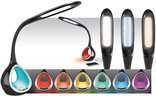 Ottlite Led Tunnel Lamp With Usb - Ottlite Color Changing Base (500x309), Png Download