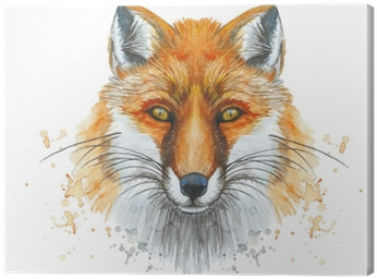 Painted With A Watercolor Drawing Of A Red Fox, The - Raposa Desenho (400x400), Png Download