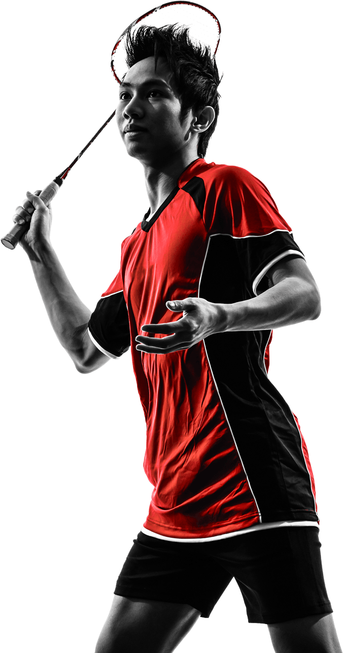 Tweets By @findaplayer - Person Playing Badminton Png (684x1291), Png Download