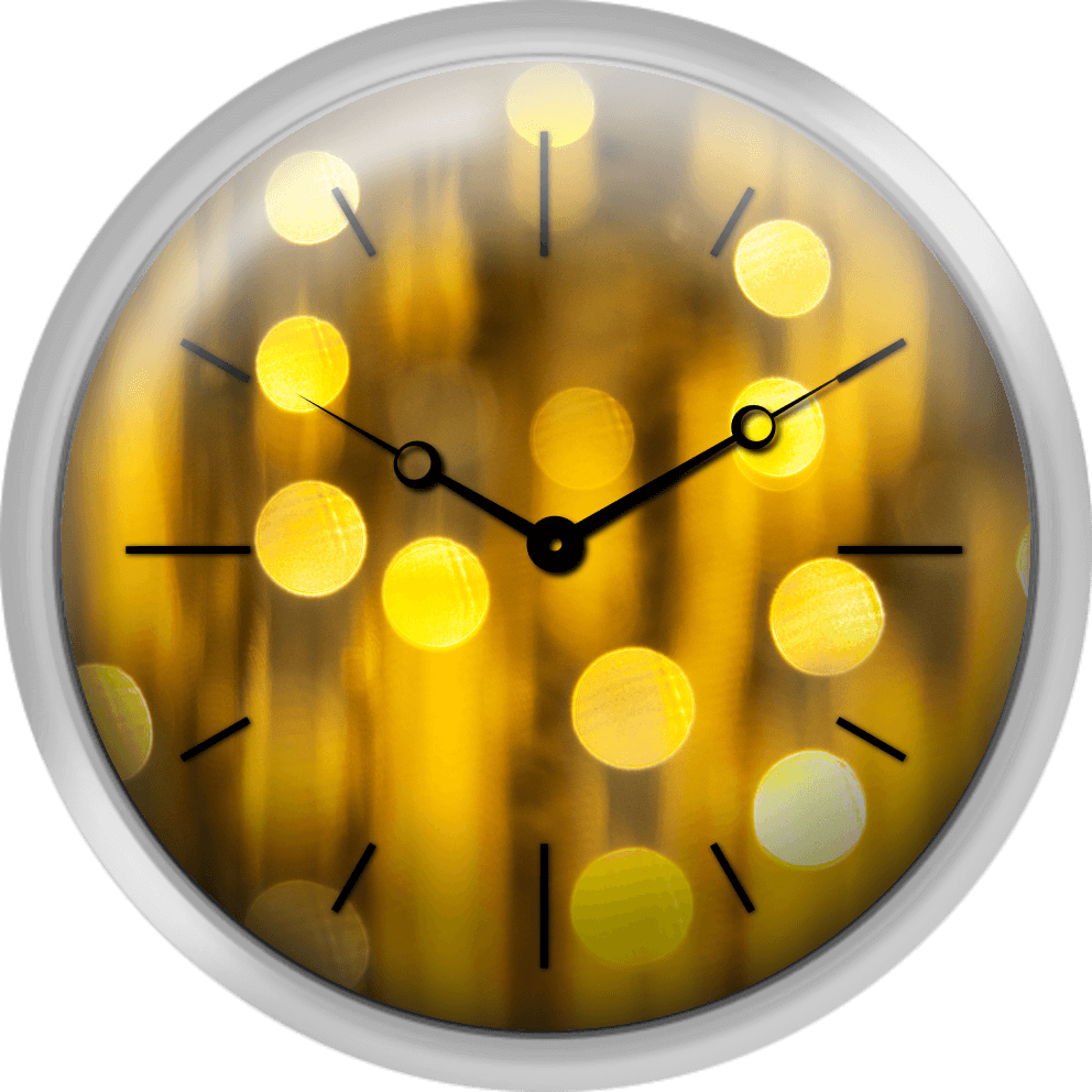 Abstract Spots Of Light - Wall Clock (992x992), Png Download