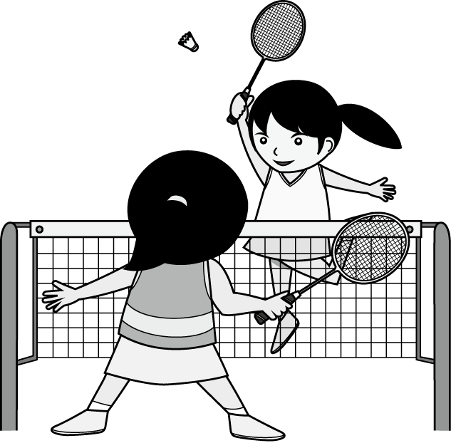 Svg Freeuse Download Black And White Free On Dumielauxepices - Badminton Pic Clip Art (633x622), Png Download