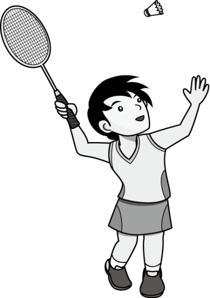 Download Free "badminton Player Clipart 6" Png Photo, (422x600), Png Download