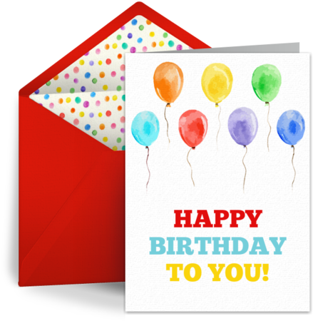 Happy Birthday Card Design Free Birthday Balloons For - Wall Sticker Happiness Is Homemade (460x460), Png Download
