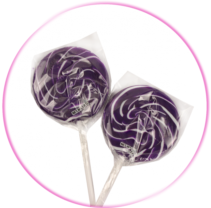 Purple Swirl Lollipops - Adj (700x694), Png Download