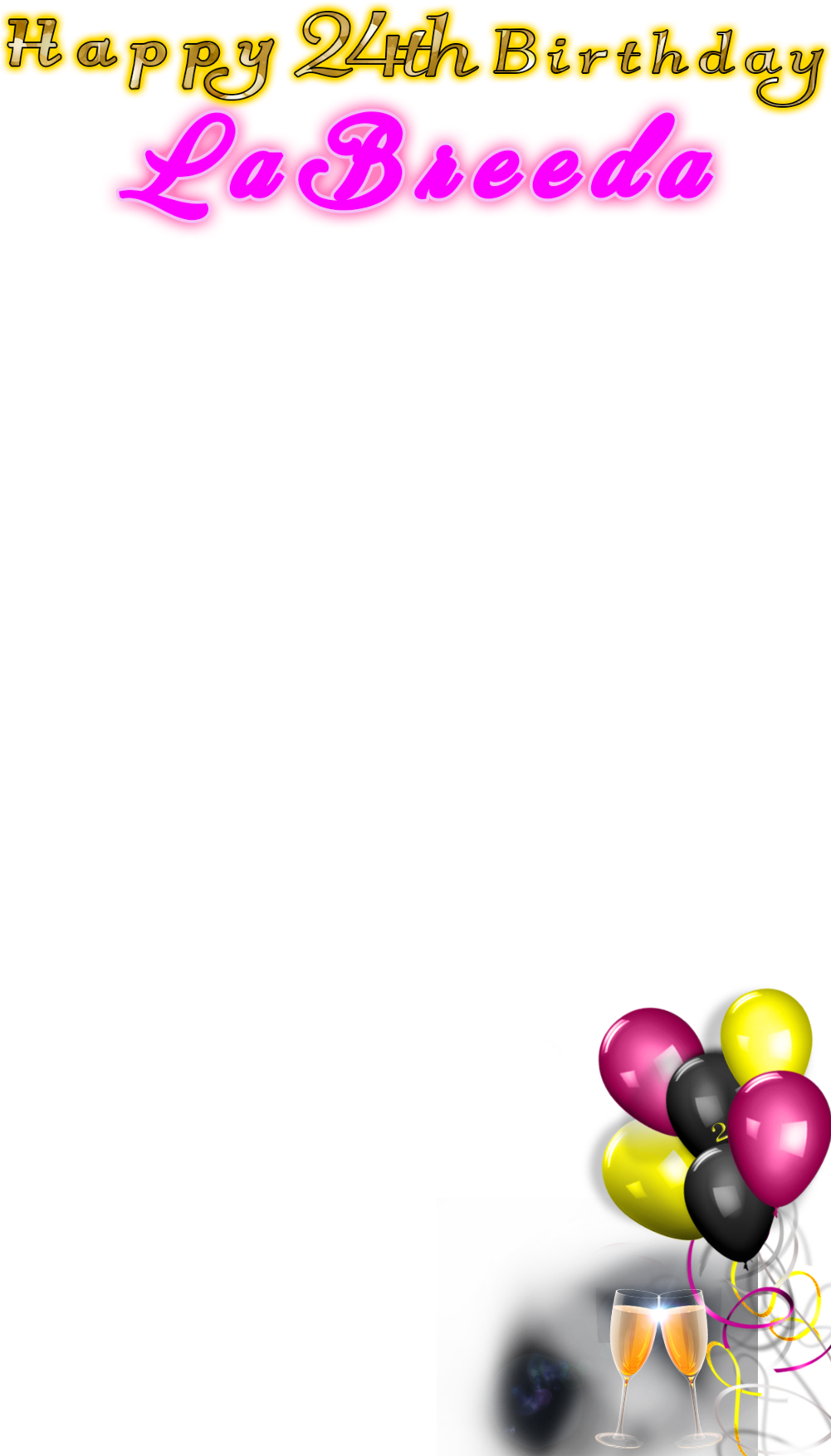 Happy 24th Birthday - Party Supply (1000x1778), Png Download