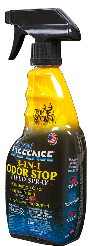 Top Secret Deer Scents Defense Spray Front Angle View - Plastic Bottle (850x850), Png Download