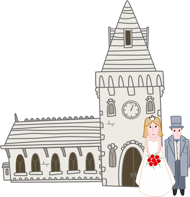 Church Wedding Png (617x640), Png Download