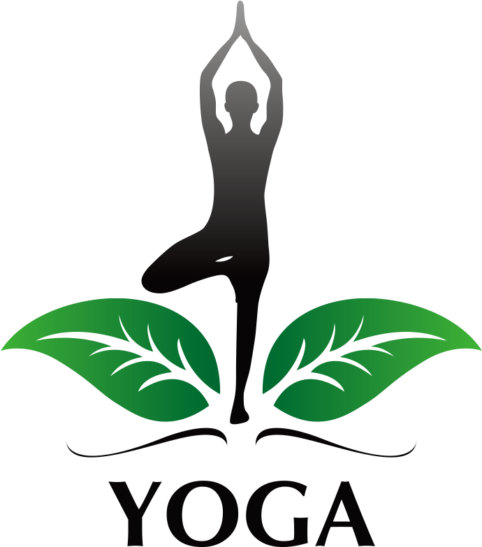Tree Pose Green Leaves Yoga Logo Design Png Transparent - Лого Йога (747x820), Png Download