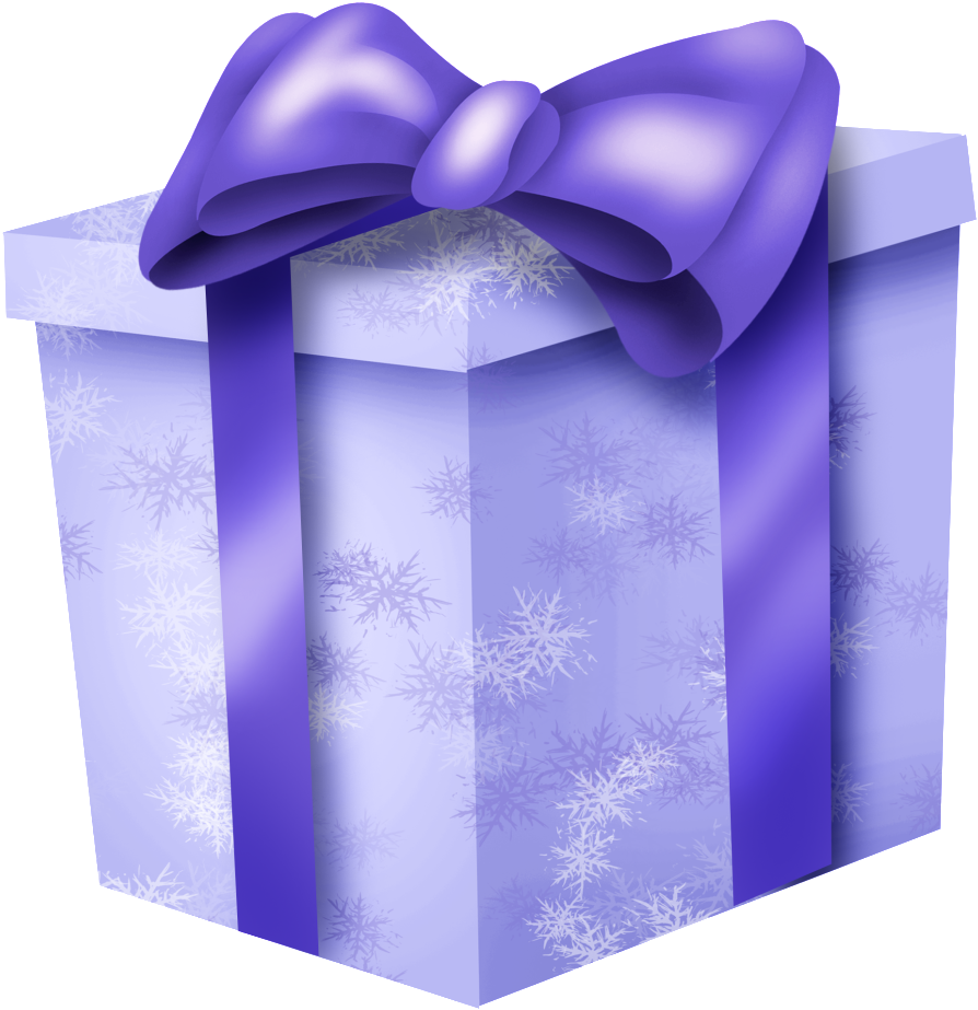 Purple Gift Box Png Transparent - Gift (1024x1059), Png Download