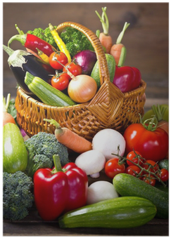 Fresh, Organic Vegetables In The Basket Poster • Pixers® - Kalendarz Poradnik Biodynamiczny 2016 (paskowy) (400x400), Png Download