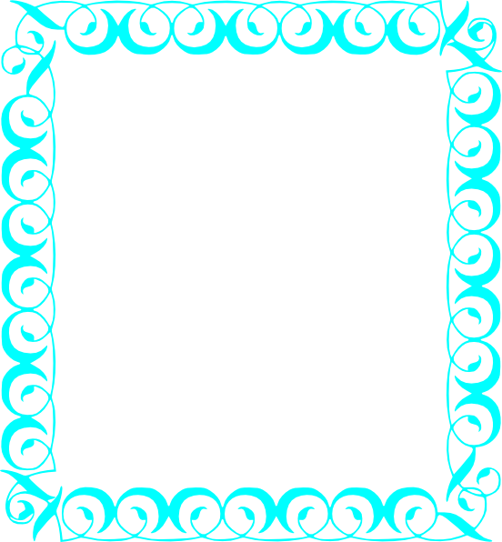 Turquoise Clipart Border - Border Clip Art (552x596), Png Download