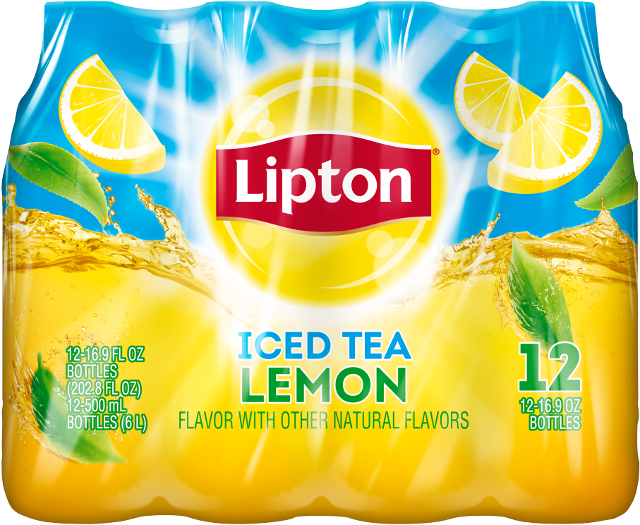Lipton Iced Tea Lemon 16.9 (985x985), Png Download