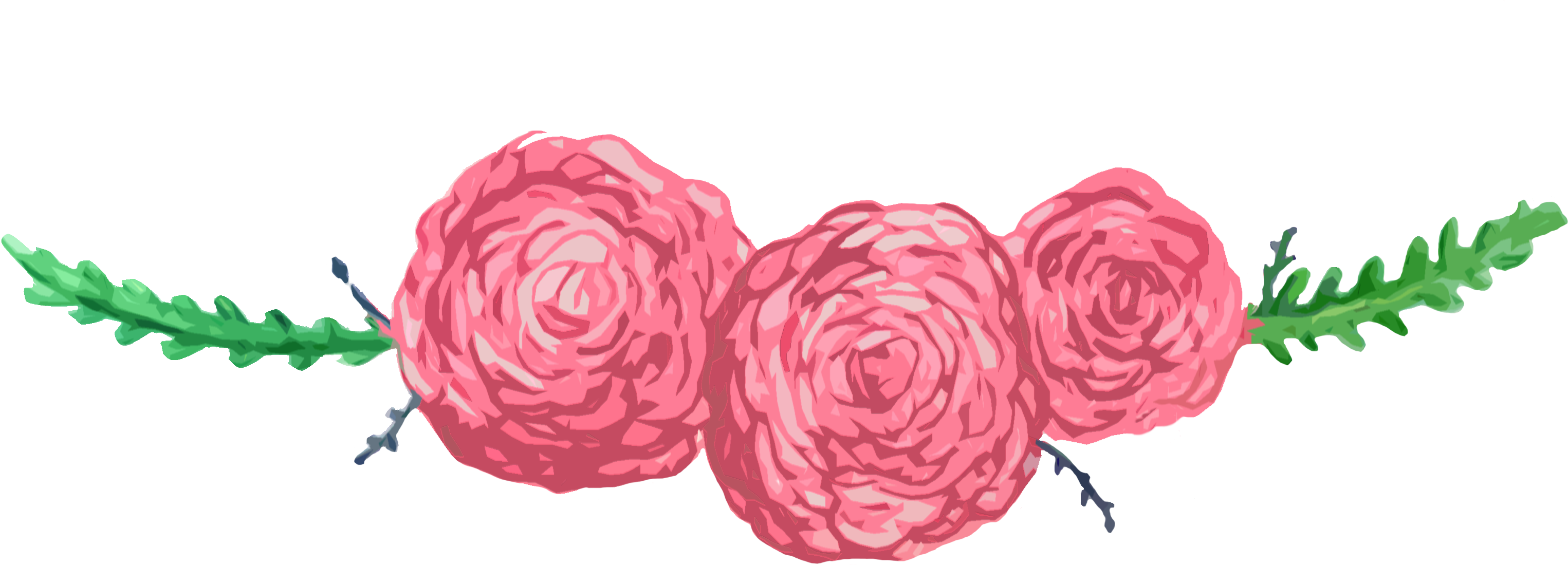 Rose Gold Flower Png - Garden Roses (3215x1256), Png Download