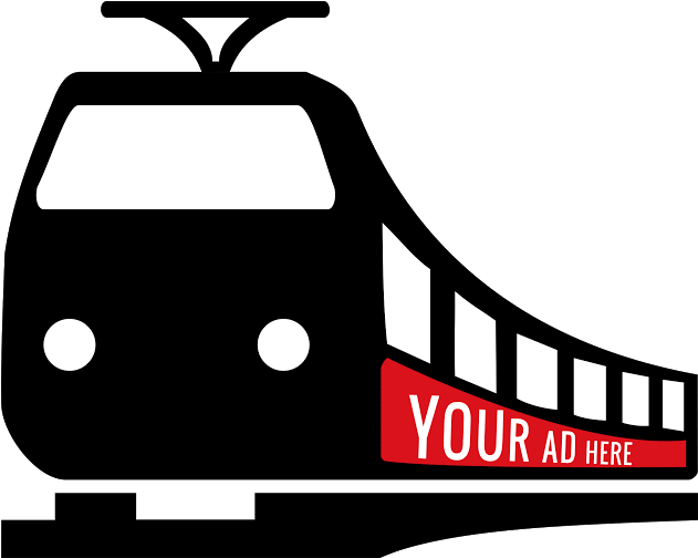 Metro Train Advertising - Rail Png (654x523), Png Download