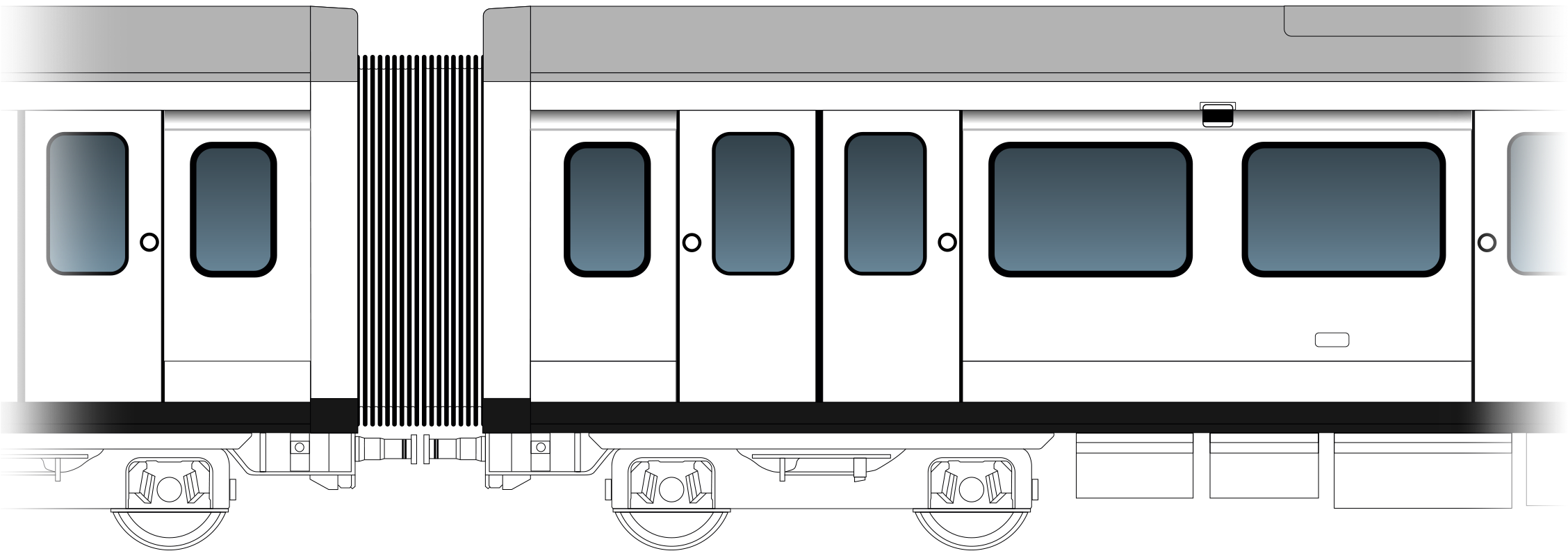 Each Of The Seven Cars Is Devoted To Its Own Theme (2399x792), Png Download