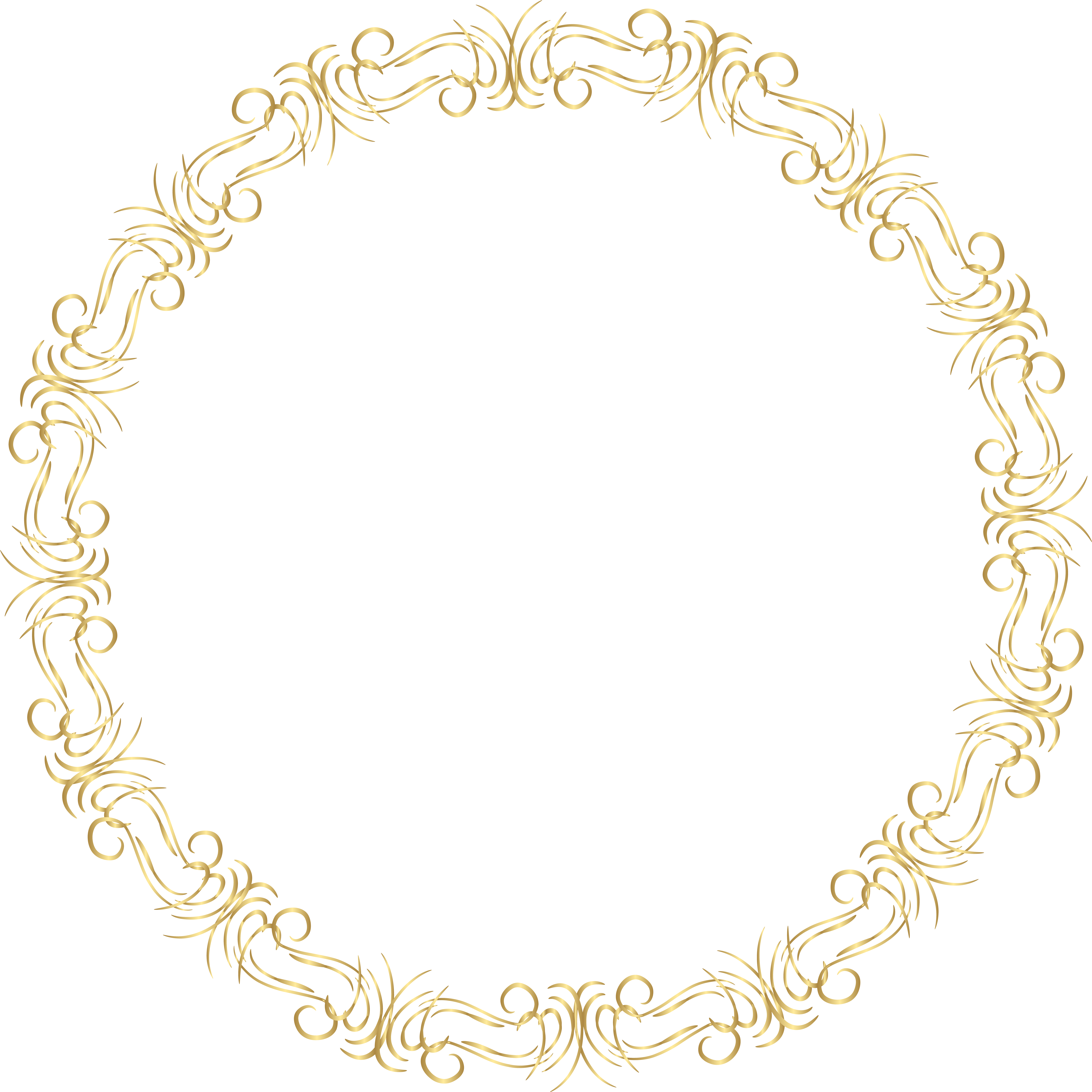 Golden Round Frame Png Download (8000x8000), Png Download
